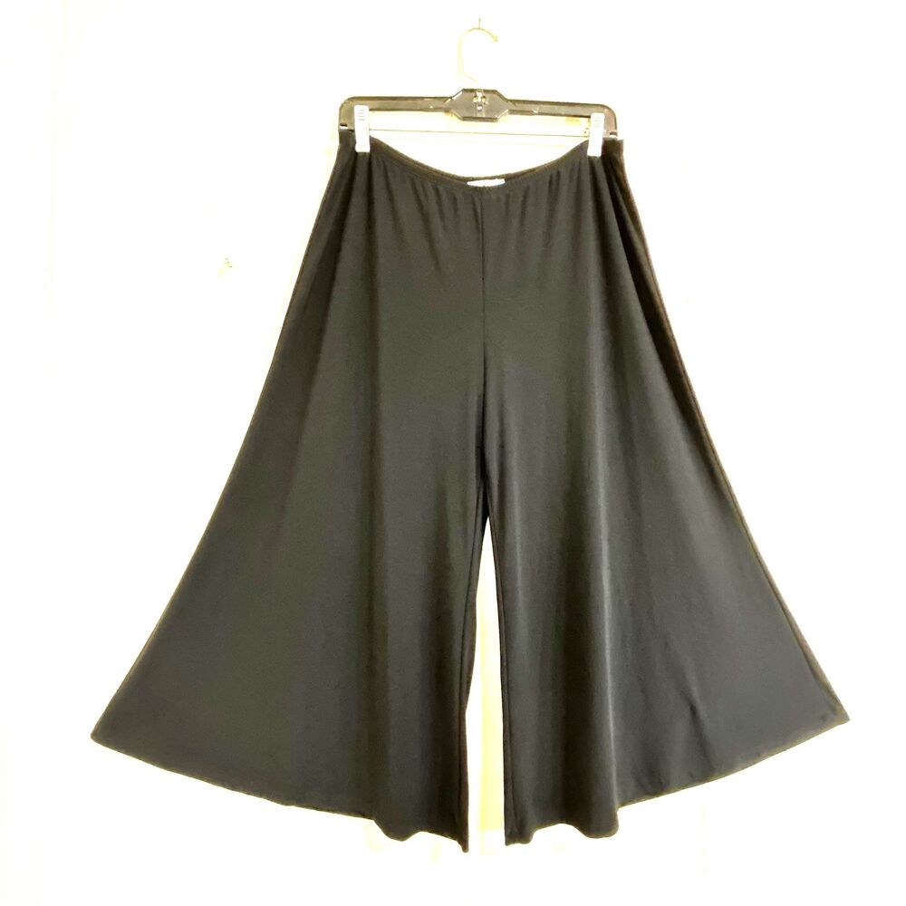 Bleeker McDougal Women Yoga Capri High Waisted Straight Wide Leg Cropped Size L.